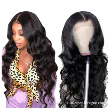 Wholesale Body Wave Full Lace Front Wig Raw Indian Virgin Human Cuticle Aligned Hair HD Lace Frontal Closure Wig For Black Women